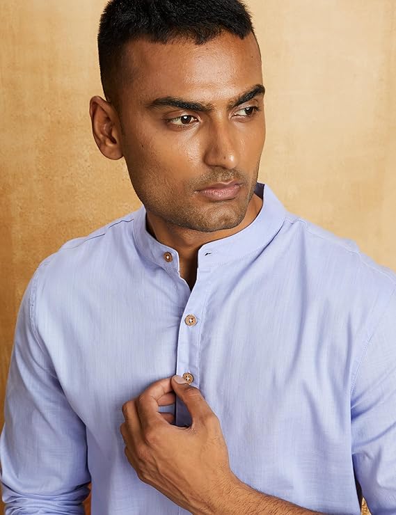 Men Kurta (Light Blue) - Image 2