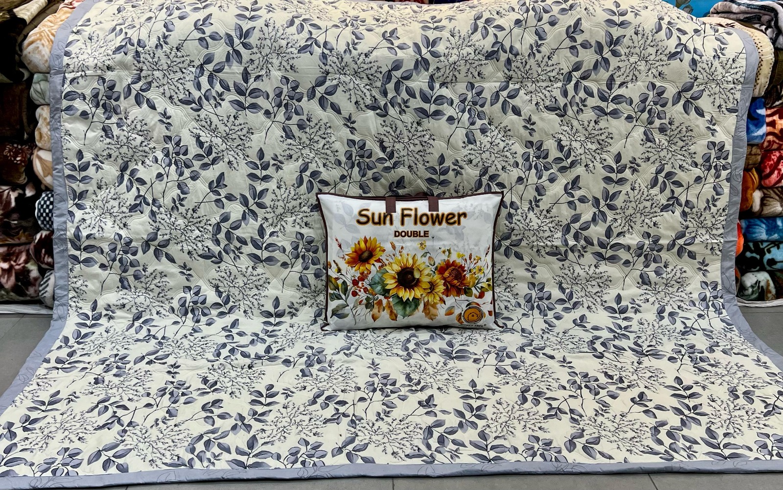 Floral Print Quilted Comforter